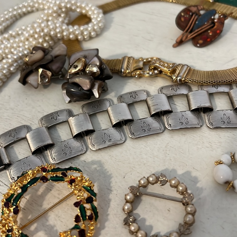 Lot vintage costume jewelry Sarah Coventry Avon bracelet necklace brooch - Picture 6 of 8